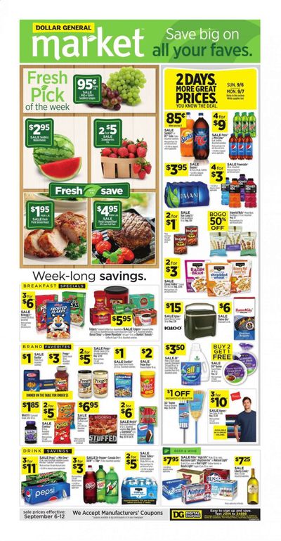 Dollar General (FL) Weekly Ad September 6 to September 12