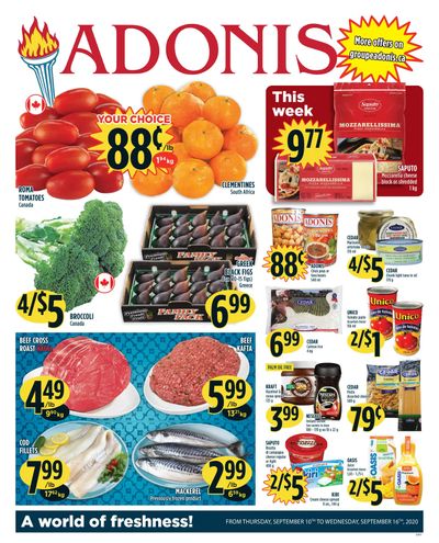 Adonis (ON) Flyer September 10 to 16