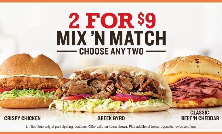 Mix and Match at Arby's Mix and Match at Arby's