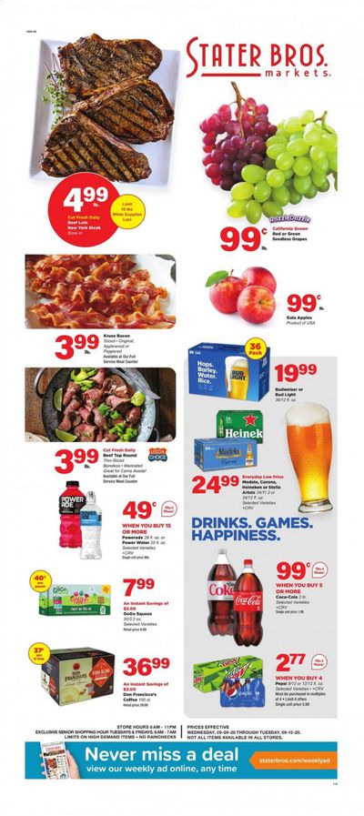 Stater Bros. Weekly Ad September 9 to September 15