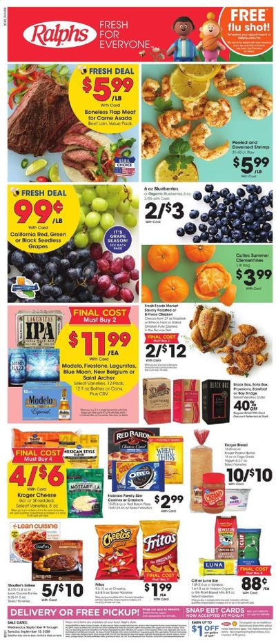 Ralphs Weekly Ad September 9 to September 15