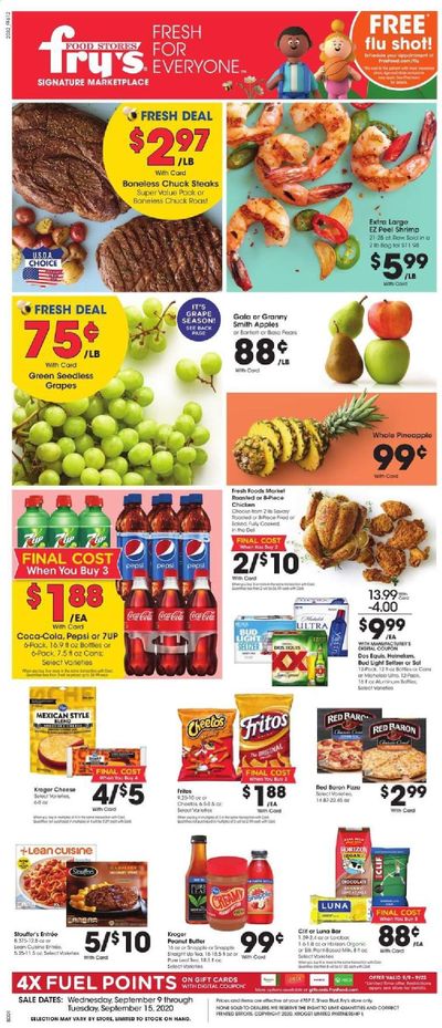 Fry’s (AZ) Weekly Ad September 9 to September 15