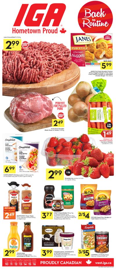 IGA (West) Flyer September 10 to 16