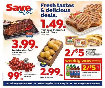 Save a Lot Weekly Ad September 9 to September 15