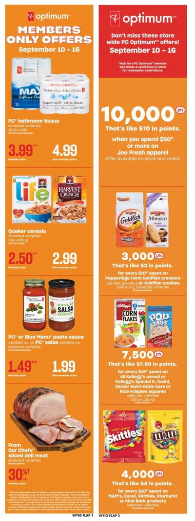 Loblaws City Market (West) Flyer September 10 to 16