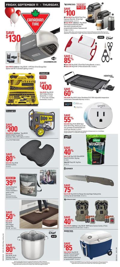 Canadian Tire (ON) 98th Birthday Week-Long Sale Flyer September 11 to 17