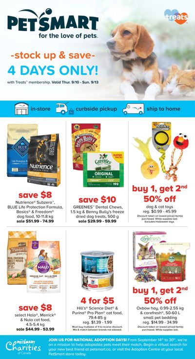 PetSmart Treats Membership Flyer September 10 to 13