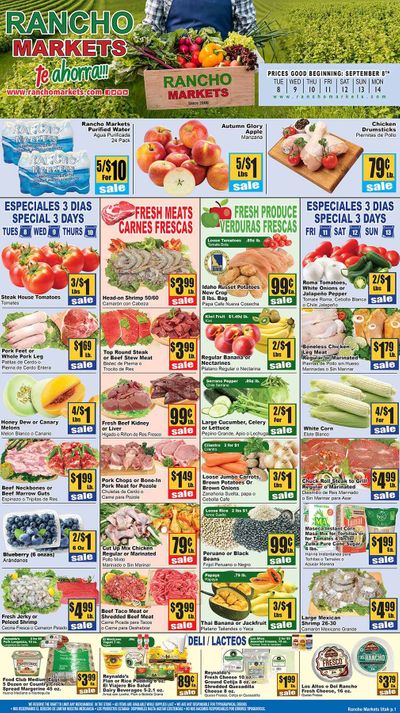 Rancho Markets Weekly Ad September 8 to September 14