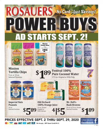 Rosauers Weekly Ad September 2 to September 29