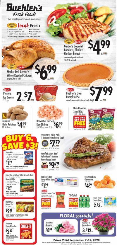 Buehler's Weekly Ad September 9 to September 15