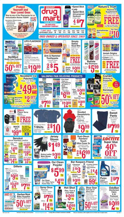 Discount Drug Mart Weekly Ad September 9 to September 15