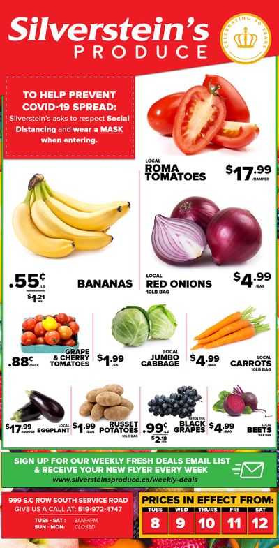 Silverstein's Produce Flyer September 8 to 12