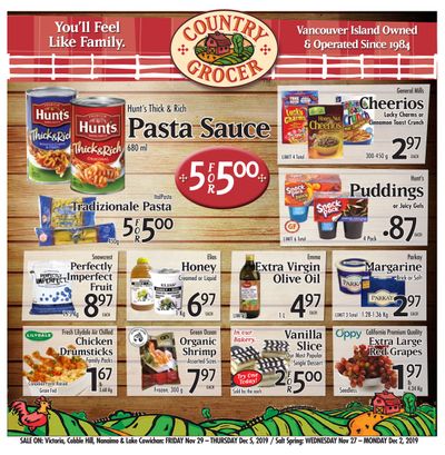 Country Grocer Flyer November 29 to December 5