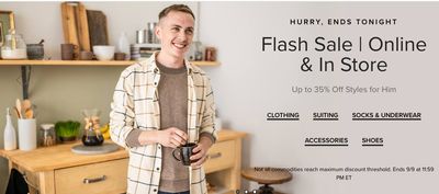 Hudson’s Bay Canada Flash Sale: Today, Save up to 35% off Style for Him