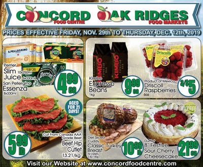 Concord Food Centre & Oak Ridges Food Market Flyer November 29 to December 12
