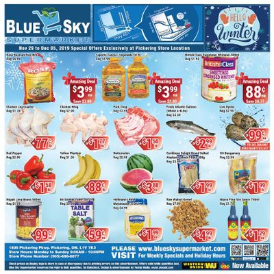 Blue Sky Supermarket (Pickering) Flyer November 29 to December 5
