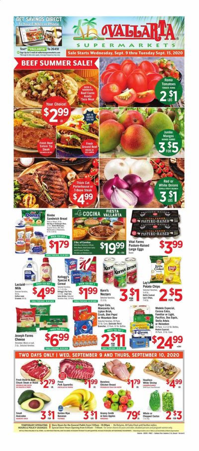 Vallarta Weekly Ad September 9 to September 15