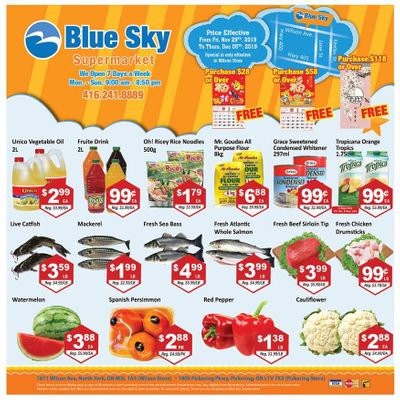 Blue Sky Supermarket (North York) Flyer November 29 to December 5