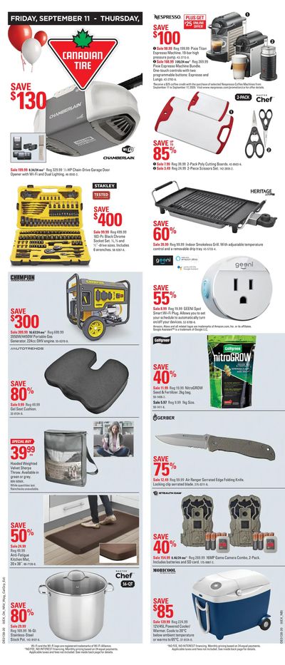Canadian Tire (Atlantic) Flyer September 11 to 17