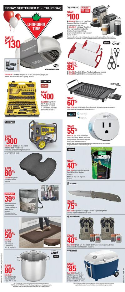 Canadian Tire (West) Flyer September 11 to 17