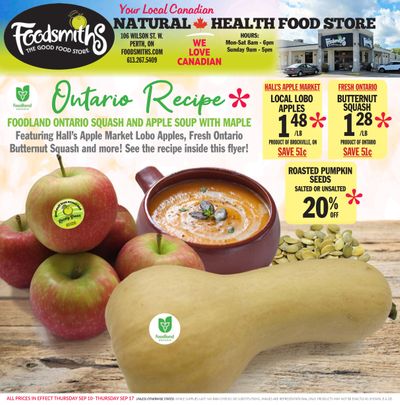 Foodsmiths Flyer September 10 to 17
