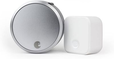 August Wi-Fi Smart Lock Pro + Connect Wi-Fi Bridge - Silver On Sale for $174.98 (Save $75.00) at Best Buy Canada