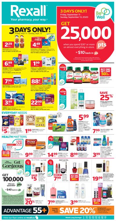 Rexall (West) Flyer September 11 to 17