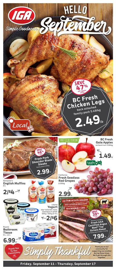 IGA (BC) Flyer September 11 to 17 IGA (BC) Flyer September 11 to 17