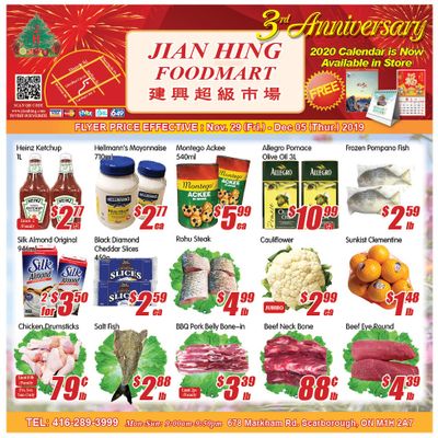 Jian Hing Foodmart (Scarborough) Flyer November 29 to December 5