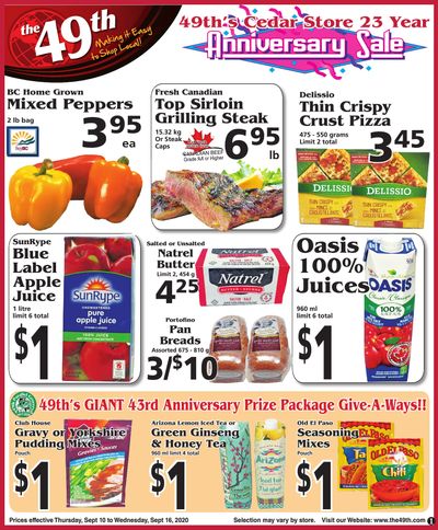 The 49th Parallel Grocery Flyer September 10 to 16
