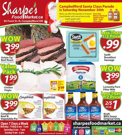 Sharpe's Food Market Flyer November 28 to December 4