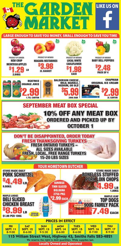The Garden Market Flyer September 11 to 17