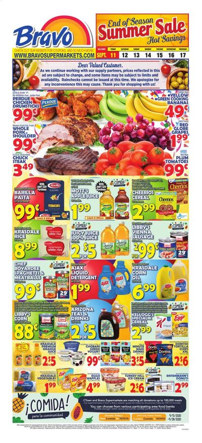 Bravo Supermarkets Weekly Ad September 11 to September 17