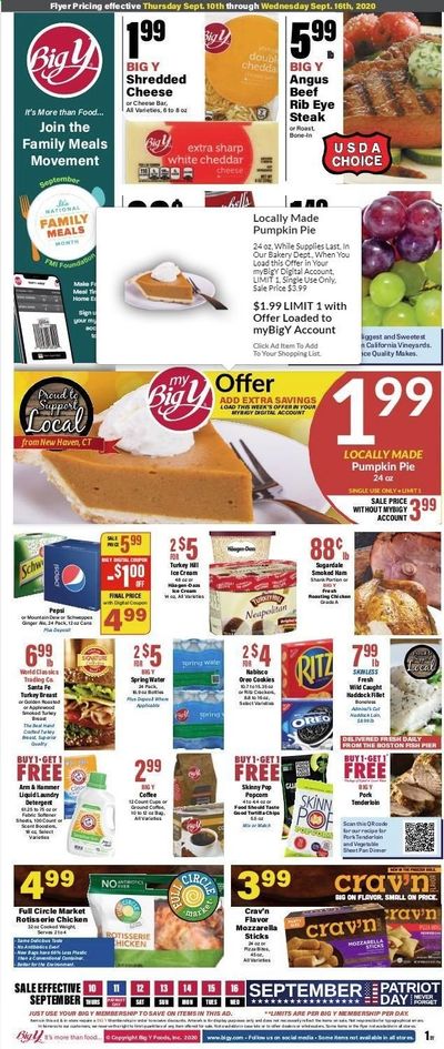 Big Y (CT) Weekly Ad September 10 to September 16