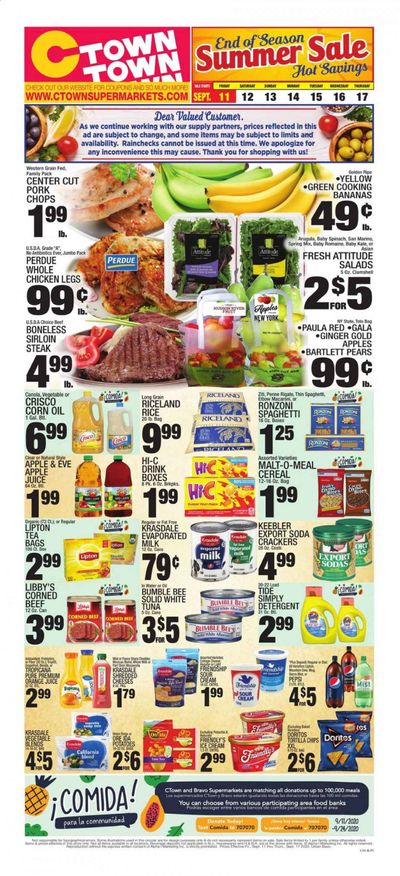 C-Town Weekly Ad September 11 to September 17