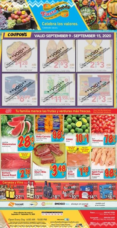 Fiesta Foods SuperMarkets Weekly Ad September 9 to September 15