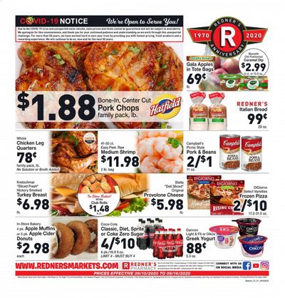 Redner's Markets Weekly Ad September 10 to September 16