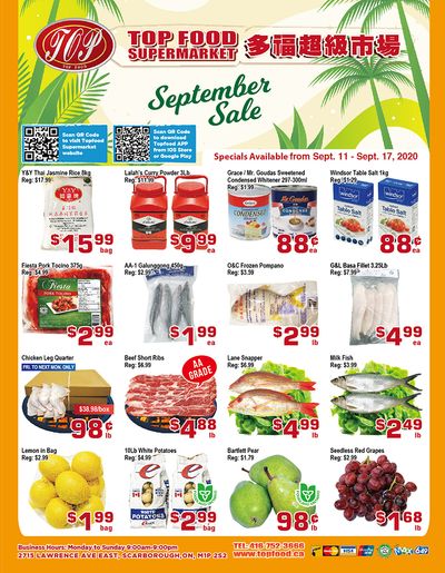 Top Food Supermarket Flyer September 11 to 17