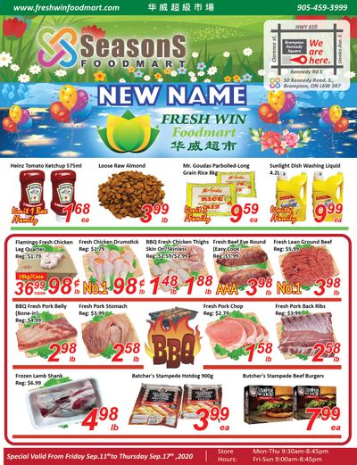 Seasons Food Mart (Brampton) Flyer September 11 to 17