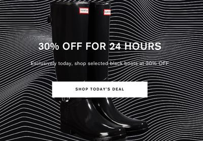 Hunter Boots Canada Black Friday Sale: Save 30% Off Best Selling + Extra 20% Off Sale