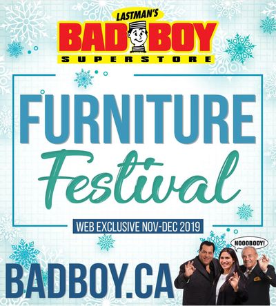 Lastman's Bad Boy Superstore Flyer November 28 to December 28