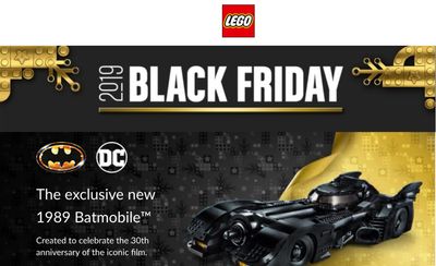 LEGO Canada Black Friday 2019 Sale: Save up to 30% Off LEGO, The Exclusive New 1989 Batmobile Available Now + FREE Gifts