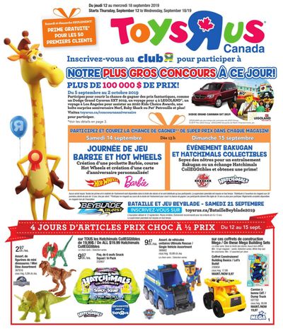 Toys R Us (QC) Flyer September 12 to 18