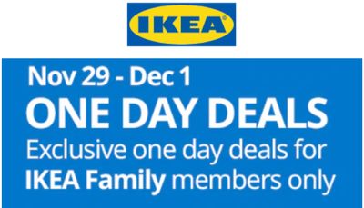 IKEA Canada Black Friday 2019 One Day Deals: Today, December 1