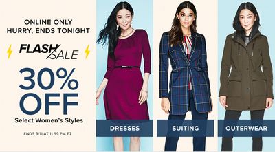 Hudson’s Bay Canada Online Flash Sale: Today, Save up to 40% off Women’s Styles