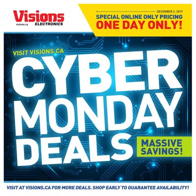 Visions Electronics Cyber Monday Flyer December 2