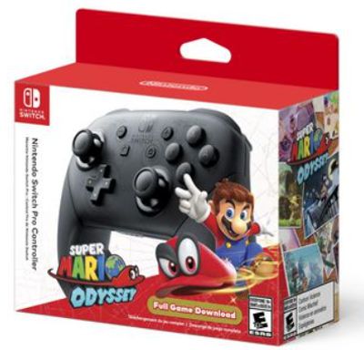 Walmart Canada Offers: Get Nintendo Switch Pro Controller + Super Mario Odyssey, for $129.96, with FREE Shipping
