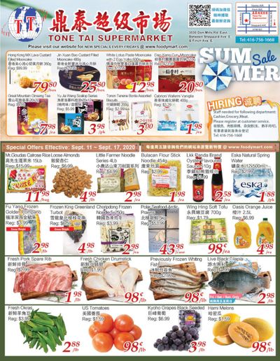 Tone Tai Supermarket Flyer September 11 to 17