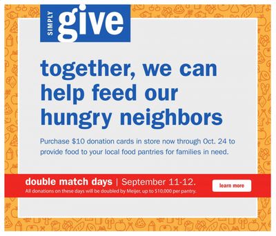 Meijer Weekly Ad September 11 to September 12