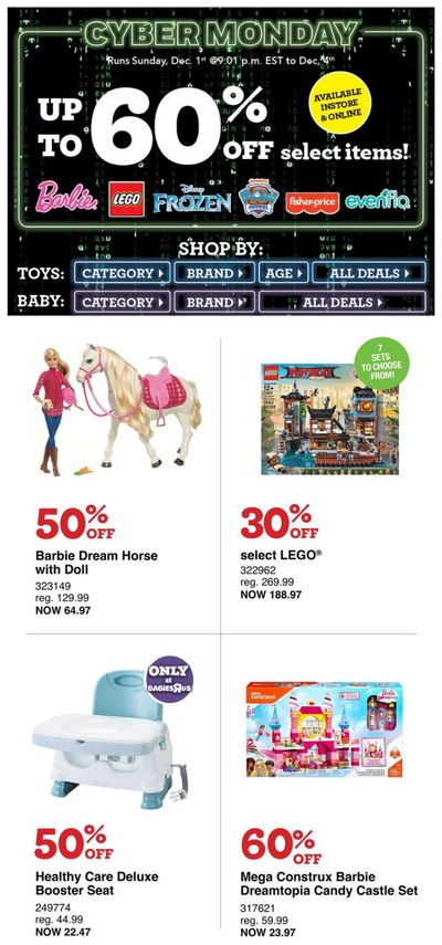 Babies R Us Cyber Monday Flyer December 1 to 4